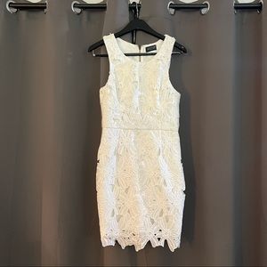 ASTR The Label white lace sheath dress